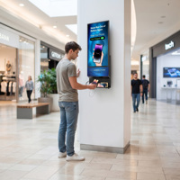 Máquina Publicitaria Vertical con Cargador de Teléfonos, Estación de Carga para Celulares en Centros Comerciales, Aeropuertos y Hoteles
