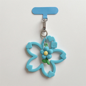 Cute Flower Pendant Lanyard Rope Universal Phone Camera Patch Cord Hands Free Durable <b>Chain</b> Anti-lost Floral Heart Wrist Strap - Product Image 5