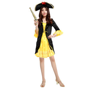 Déguisement de pirate <span class=keywords><strong>cool</strong></span> à rayures pour adultes Halloween déguisement de cosplay d'Halloween pour femmes - Product Image 1