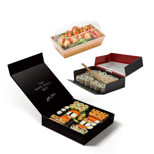 Emballages de luxe imprimés pour la restauration à emporter, contenants en papier pour la <span class=keywords><strong>livraison</strong></span> de repas, boîtes à sushi personnalisées de qualité alimentaire - Product Image 5