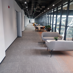 Tùy chỉnh chất lượng cao sang trọng hiện đại cắt đống văn phòng lồng vào nhau gạch Thảm nhà thương mại 50x50 Nylon khách sạn cho sàn văn phòng - Product Image 1