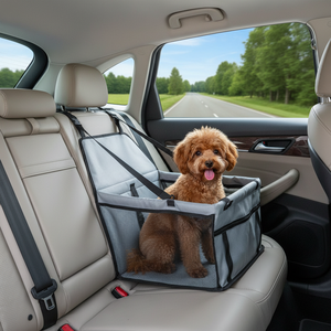 Sarung Jok Mobil Oxford Ramah Lingkungan untuk Luar Ruangan dengan Rel Penyangga Motif Jejak Kaki untuk Anjing, Tempat Tidur & Aksesoris Hewan Peliharaan - Product Image 3