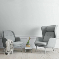 Fauteuil simple pour salon, style nordique, en cuir et tissu, inclinable, moderne, modèle hôtelier, fauteuil design personnalisé