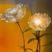 Fleur d'hortensia géante artificielle en soie réaliste électrique avec fonction d'ouverture/fermeture automatique pour la décoration de la maison, des mariages et des centres commerciaux