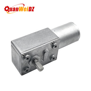 QuanWeiDZ 370 <b>Worm</b> <b>Gear</b> Motor 12V 24V DC Geared Motor High Torque Permanent Magnet Flange Mount Smart Home Use - Product Image 2
