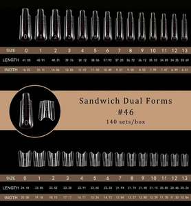 Puntas de Uñas Sandwich de Marca Personalizada al por Mayor, 280 Piezas, Material ABS Duradero, Diseño de Extensión Rápida Superior/Inferior - Product Image 6