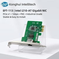 Tarjeta de Red Gigabit PCIe EFT-113 Intel I210-AT, PCIe X1 10/100/1000Mbps, Adaptador LAN RJ45 con Soporte PXE para Windows y Linux