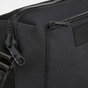 Bolso Bandolera Clásico Vintage de Neopreno Negro Personalizado para Mujer, Ligero, Gran Capacidad, Cierre de Cremallera Impermeable - Product Image 3