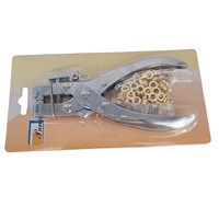 Kit transfrontalier de 400 œillets de 5 mm avec outil d'installation, pince à pression manuelle, œillets en cuivre coloré pour bâche, 10 compartiments