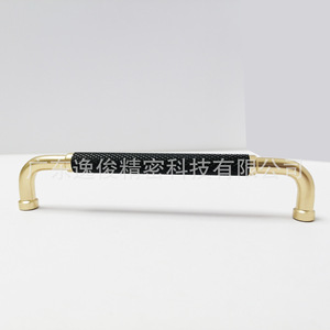 Aluminum Bar Cabinet Handle Black Gold Finish Durable <b>Wardrobe</b> <b>Hardware</b> Contemporary Design 8016 - Product Image 1
