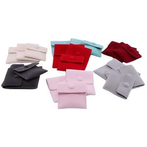 Directo de fábrica al por mayor colorido personalizado reutilizable Mini portátil bolsillo polvo gamuza sobre bolsa - Product Image 1