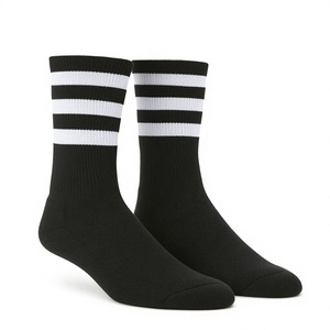 Wholesale High Quality 3 Stripes Athletic Crew <b>Socks</b> Breathable <b>Moisture</b> Wicking Cotton Sport <b>Socks</b> for Men & Women - Product Image 1