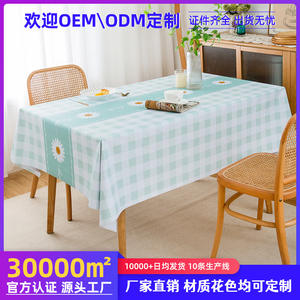 ผ้าปูโต๊ะจินหัวโอะทรงสี่เหลี่ยมผืนผ้า PVC กันน้ำ พิมพ์ลาย สำหรับใช้ในบ้าน ปูโต๊ะกาแฟ โต๊ะอาหาร ทนความร้อน ซักล้างได้ - Product Image 3