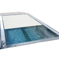 China Lieferant hochwertige wasserdichte Outdoor versenkbare Polycarbonat elektrische Pool abdeckung schwimmen