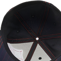 Gorra Snapback Personalizada de 6 Paneles con Diseño Espigado, Bordado con Cuentas, Visera Plana, Estilo Hip Hop y Streetwear