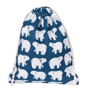 Bolsa de Algodón con Cordón Personalizada y Reciclable, Impresión Serigráfica, Cierre con Cordón, Bolsa de Almacenamiento Portátil para Artículos Diarios - Product Image 1