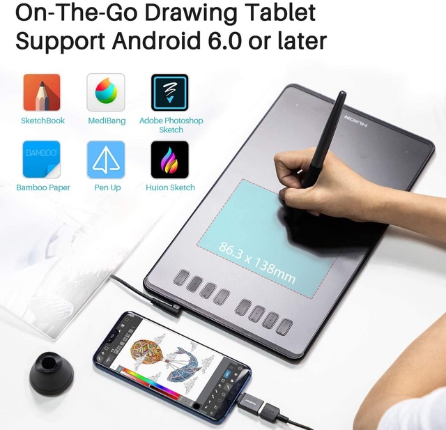 Huion H950P Portable Design Digital Drawing Graphic Tablet Animation Architect Drawing Tablet for Beginners