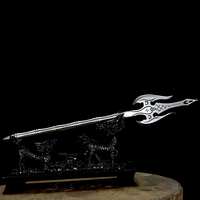 Couteau à thé chinois Longquan Micro arme froide série couteaux pistolets épées hallebardes aiguilles à thé forgeage en acier inoxydable