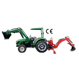 Agrarische Traktor 60HP Midden Tractor Voor Landbouw Met Voorlader En Backhoe