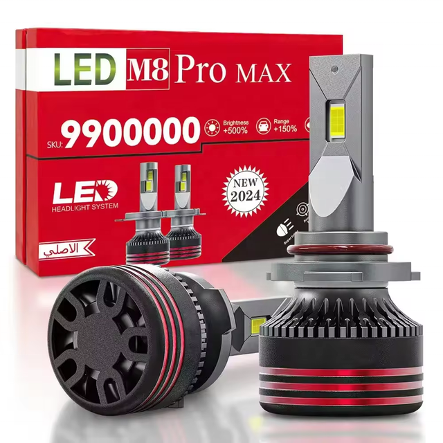 Hotsale Super Bright 3570 CSP Led Car Front Light H7 H4 Auto Headlamp M8PRO Automotive Led Headlight Bulbs for Car