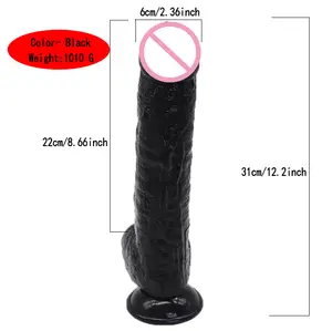 Luuk vibrador realista de pvc, grande testícula de 12 polegadas e reta, massageador de próstata, bola de plástico, dildo de plástico para fora do preço