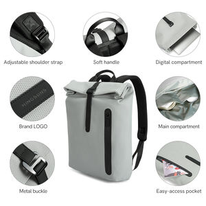 Mochila a rayas antirrobo de moda de lujo de fábrica para mujer, bolsos adivinados, impermeables, ligeros, de gran capacidad - Product Image 4