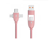 Kabel USB tipe-c TPE 5A 4-in-1, pengisian cepat untuk ponsel & Bank daya baru modis untuk Android
