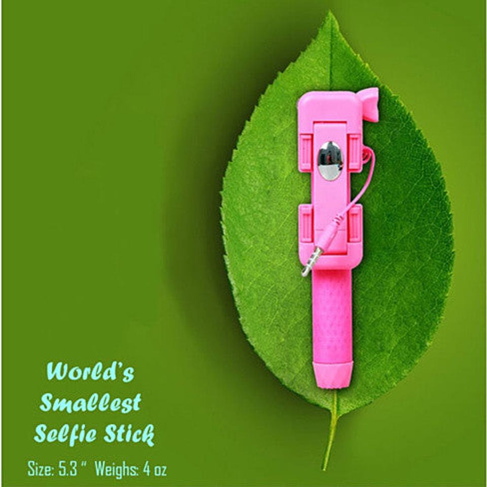 TD World's Smallest Selfie Stick Lightweight and Guaranteed to Fit in Your Pocket with Face Tracking and Remote Control