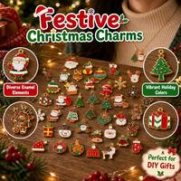 Hongtong - Vente flash - Charmes en acier inoxydable en forme de flocon de neige et de Père Noël - Parfaits pour la création de cadeaux DIY - Charmes mignons pour la fabrication de colliers