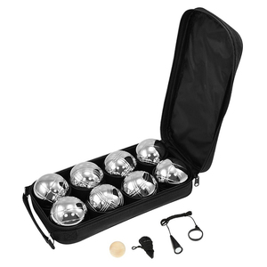 Boules de boccia en acier inoxydable durables 2026, 8 pièces, 6 pièces, boules colorées, sac de plage, jeu de balle de jardin familial en plein air, <span class=keywords><strong>boule</strong></span> de massage - Product Image 1