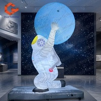 Astronaute gonflable géant lumineux à LED, mascotte gonflable publicitaire, cosmonaute pour la décoration d'événements de festivals de musique