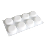 8 Hohlraum runde Form Silikon Kuchen form zum Backen Dessert Eis Mousse Schokoladen trüffel Gummi Oblate Form Seifen form