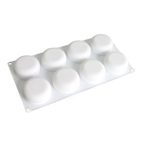 8 cavité Forme Ronde Silicone Gâteau Moule Pour Cuisson Dessert Glace-Crème Mousse Chocolat Truffe Gummy Oblat Forme Savon Moule - Product Image 5