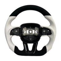 Volant personnalisé en fibre de carbone véritable avec LED pour Dodge Charger Challenger 2015+ Jeep Grand Cherokee Trackhawk SRT