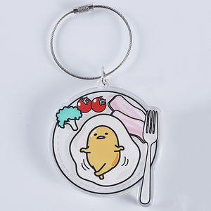 Custom Creative Printed Transparent Clear Acrylic Keychain Plastic Crafts Cartoon Logo Anime Keyring Design Personalized