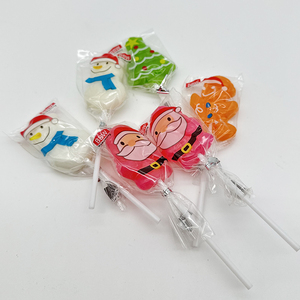 Vente chaude Personnalisé Père Noël Arbre de Noël Bonhomme de neige <span class=keywords><strong>Yeti</strong></span> Forme bonbons durs sucre halal Sucettes fruitées - Product Image 2
