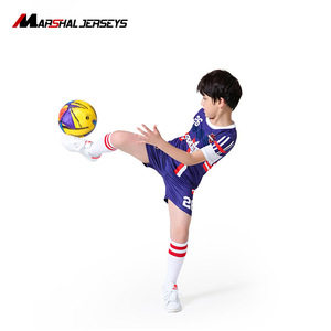 OEM service custom fashion formal soccer jersey for kid New style soccer jersey 100% polyester football shorts - Product Image 6