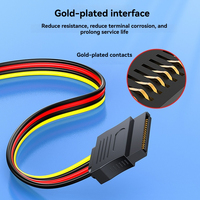 Cable SATA para Computadora 2 en 1, Cable IDE de 4 Pines, Cable de Alimentación SATA