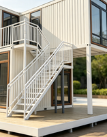 Villa modulaire préfabriquée à deux étages, café-bar-boutique-hôtel moderne à deux niveaux, maison préfabriquée à montage rapide