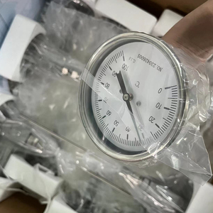 Termómetro bimetálico radial universal a prueba de corrosión 1/2 MNPT 0-100 ℃ Instrumento de medición de temperatura de llenado de aceite - Product Image 5