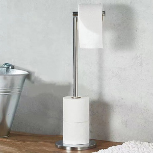 Cross-border Iron Modern Vertical Paper Towel Rack Kitchen Bathroom Toilet Paper Rack <b>Removable</b> Floor Roll - Product Image 5