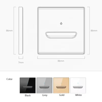 Interrupteur mural pour la maison, prise USB à charge rapide LED, 20A 10A, interrupteur à touches de piano, verre trempé, décoration d'hôtel, personnalisable, boutique