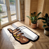 Tapis tufté sur mesure à l'effigie d'anime, style hip-hop, shaggy, lavable, antidérapant, pour la décoration intérieure (vente en gros)