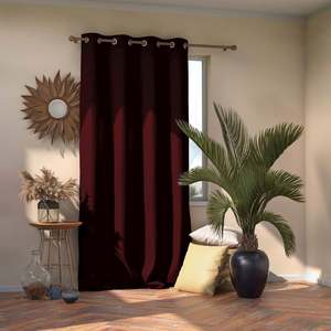 BLACKOUT LINE - Rideau occultant en polyester 140x280cm Bourgogne - Product Image 1