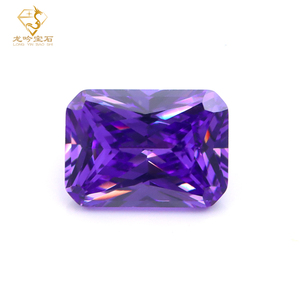 Série Lavande Violette : Pierres de Zircon Cubique Scintillantes Taille Radiant 6x8/7x9/8x10mm – Pierres CZ en Vrac, Gemmes Synthétiques - Product Image 3