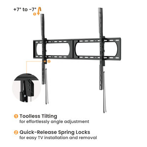 Soporte de Pared para TV de Alta Resistencia de 125 kg, Perfil Bajo, Universal, para LED, Inclinable, para TV de <span class=keywords><strong>37</strong></span> a 140 <span class=keywords><strong>Pulgadas</strong></span>, Máx. VESA 1200x800 - Product Image 4