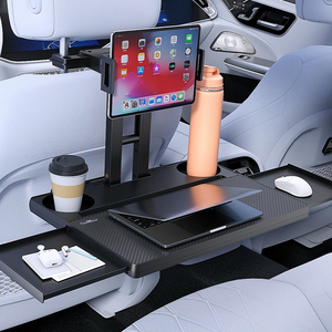Ultra Stable Car Rear Seat Organizer Tray Foldable Dining and Laptop <b>Table</b> for Travel <b>Adjustable</b> Vehicle Pallet with Integrate - Product Image 3