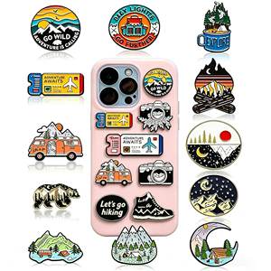 Autocollants Métalliques Émail Souple, Badges Artisanaux Tendance pour Décoration de Téléphone Portable et Ordinateur Portable, Logo Personnalisé, Vente en Gros Fabricant - Product Image 1