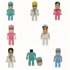 Clé USB promotionnelle mignonne en forme de docteur de dessin animé, cadeau pour hôpital - Product Image 4