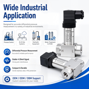 ดิฟเฟอเรนเชียล 4-20mA/HART 316L สแตนเลสสตีล 0.2% ระดับ IP65 เหมาะสำหรับระบบ HVAC - Product Image 3